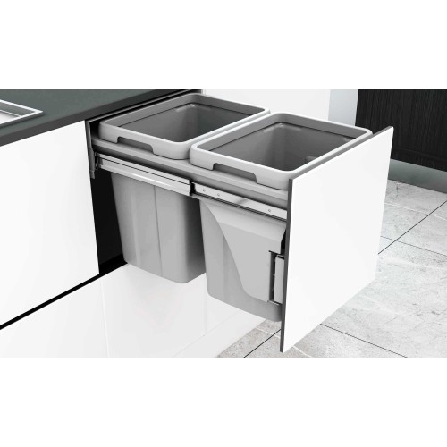 MB35-13GR Double Waste Bins with Soft Closing